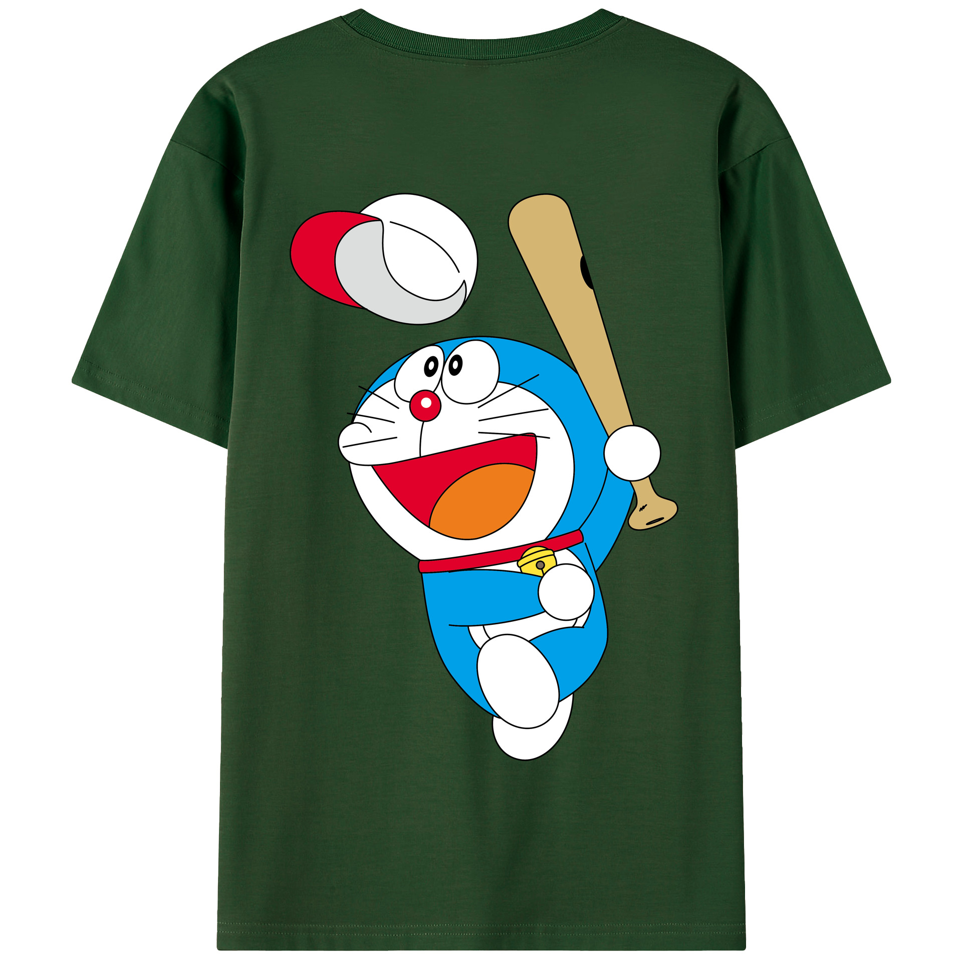 （画像用） ドラえもん Doraemon 綿100％半袖Tシャツ（背面プリント）
